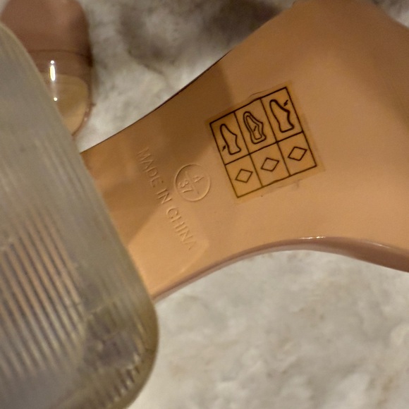 Transparent Nude Heeled Sandals - Picture 2 of 4